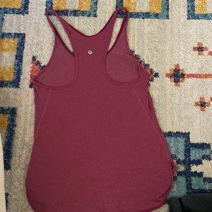 Fuchsia colored razor back lulu tank
